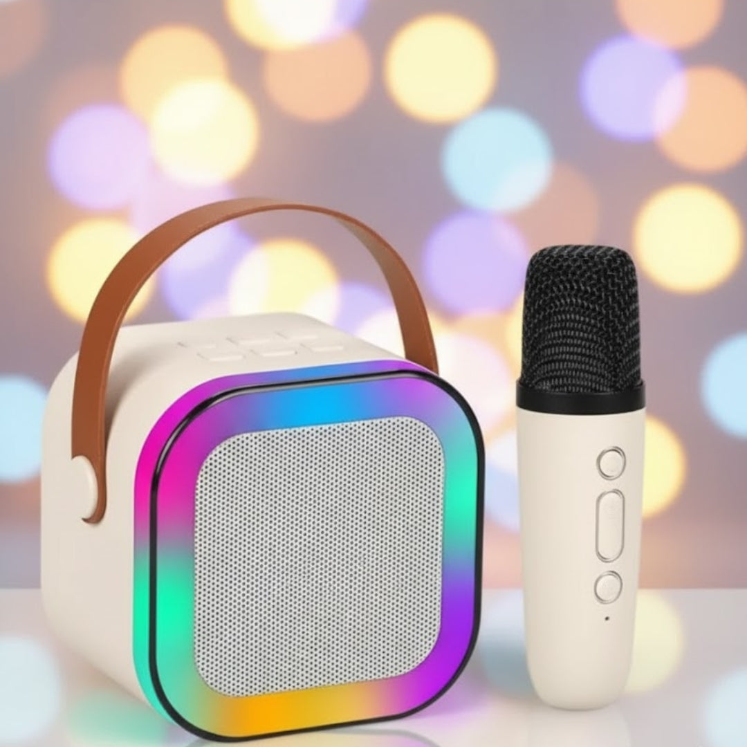 Mini Portable Bluetooth Karaoke Speaker with Wireless Microphone – Fun Singing Anywhere
