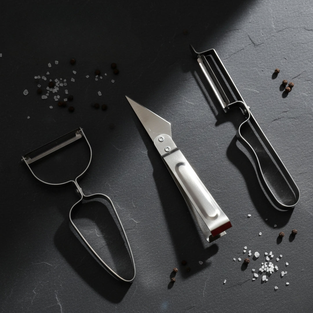 3-in-1 Peeler & Grater Set – Multifunctional Kitchen Tool for Fruits & Vegetables
