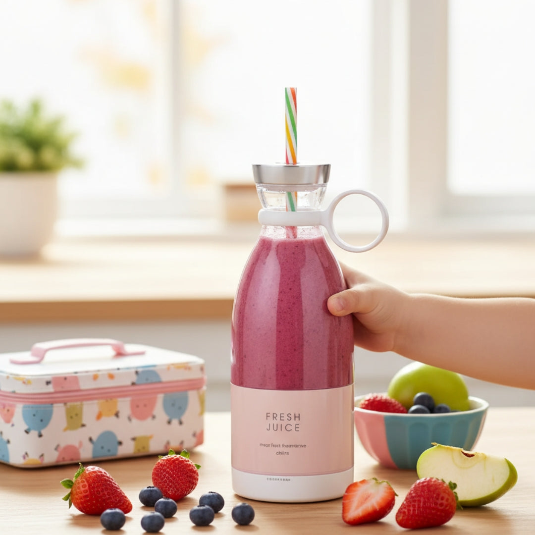 Electric Portable Mini Fruit Juicer Bottle – USB Rechargeable Personal Blender