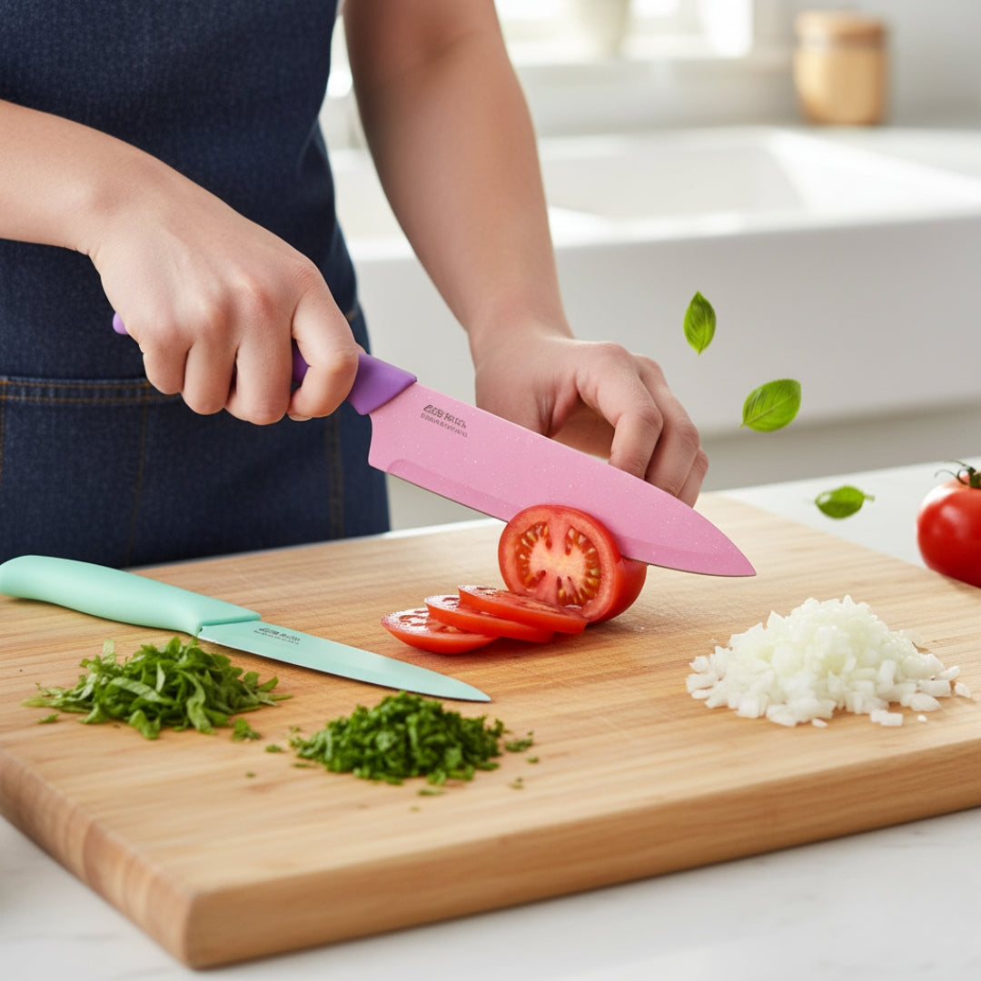 6-Piece Colorful Kitchen Knife Set – Professional Stainless Steel Chef Knives