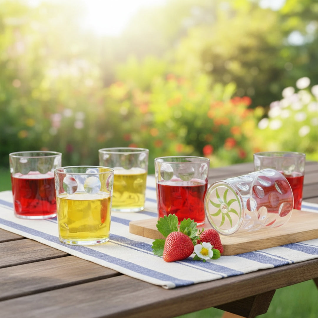 300ml Unbreakable Drinking Glass Set – Multi-Purpose Plastic Tumblers (Set of 6)