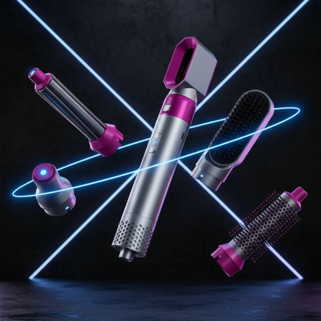 5-in-1 Hair Dryer & Styling Tool – Blow Dryer Brush with Detachable Heads