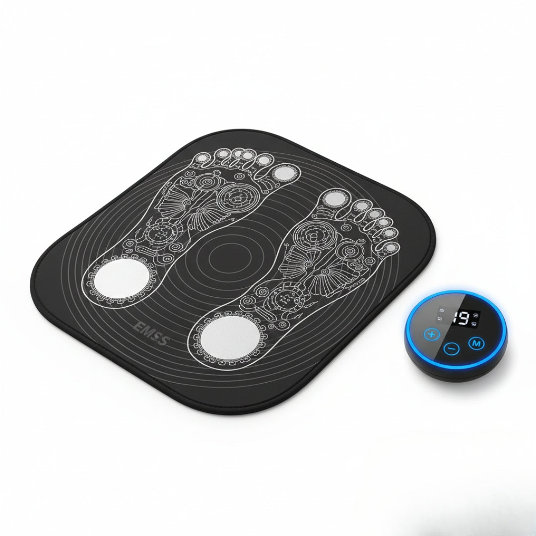 Portable Folding EMS Foot Massage Pad – USB Remote Reflexology & Circulation Booster