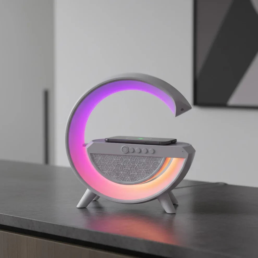 Light, Sound, and Power — All in One Smart G-Shape Lamp!