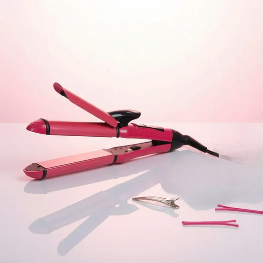 One Tool, Endless Hairstyles: 2-in-1 Hair Straightener & Curler!