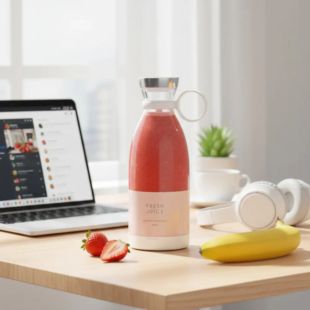 Blend Freshness Anywhere — Meet the Electric Mini Juicer Bottle