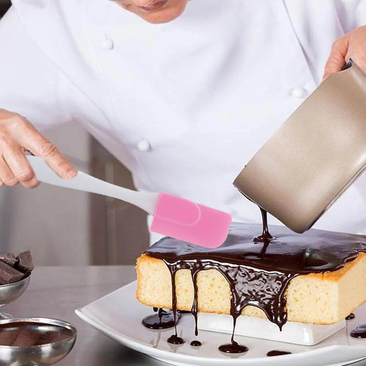 Silicone Cooking Spatula – 22cm Non - Stick Heat - Resistant Baking Tool - Chestore