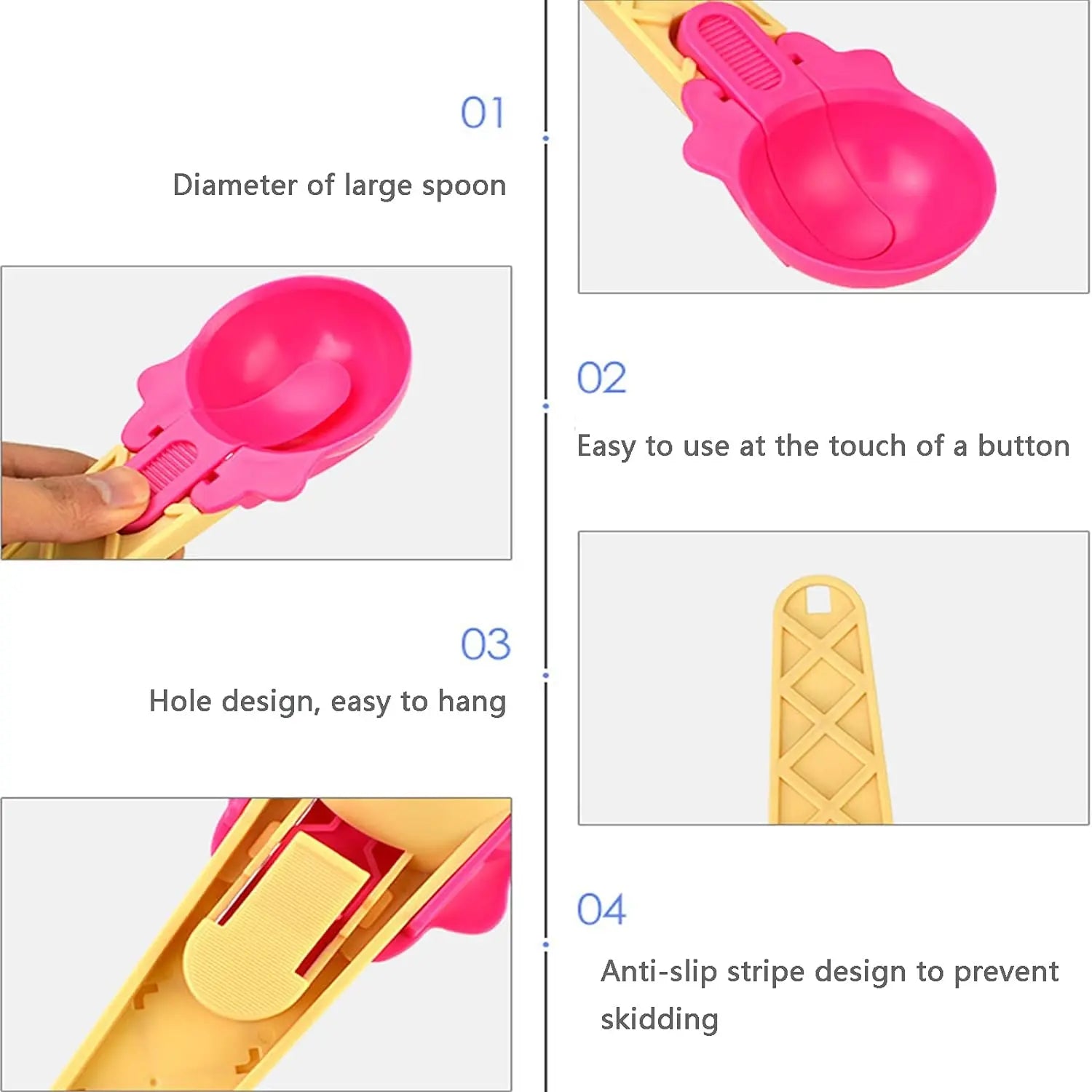 2pcs Ice Cream & Watermelon Scoop with Trigger Dipper - Chestore