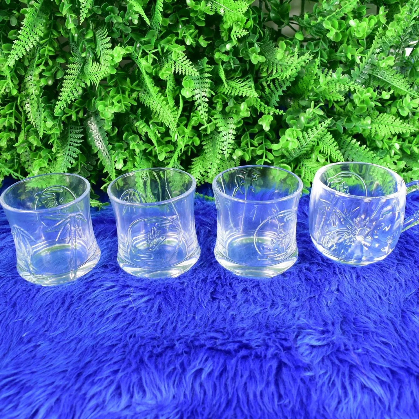 Glass 3 Pc Tumbler 1 Pc Cup Set (4 Pcs Set) - Chestore