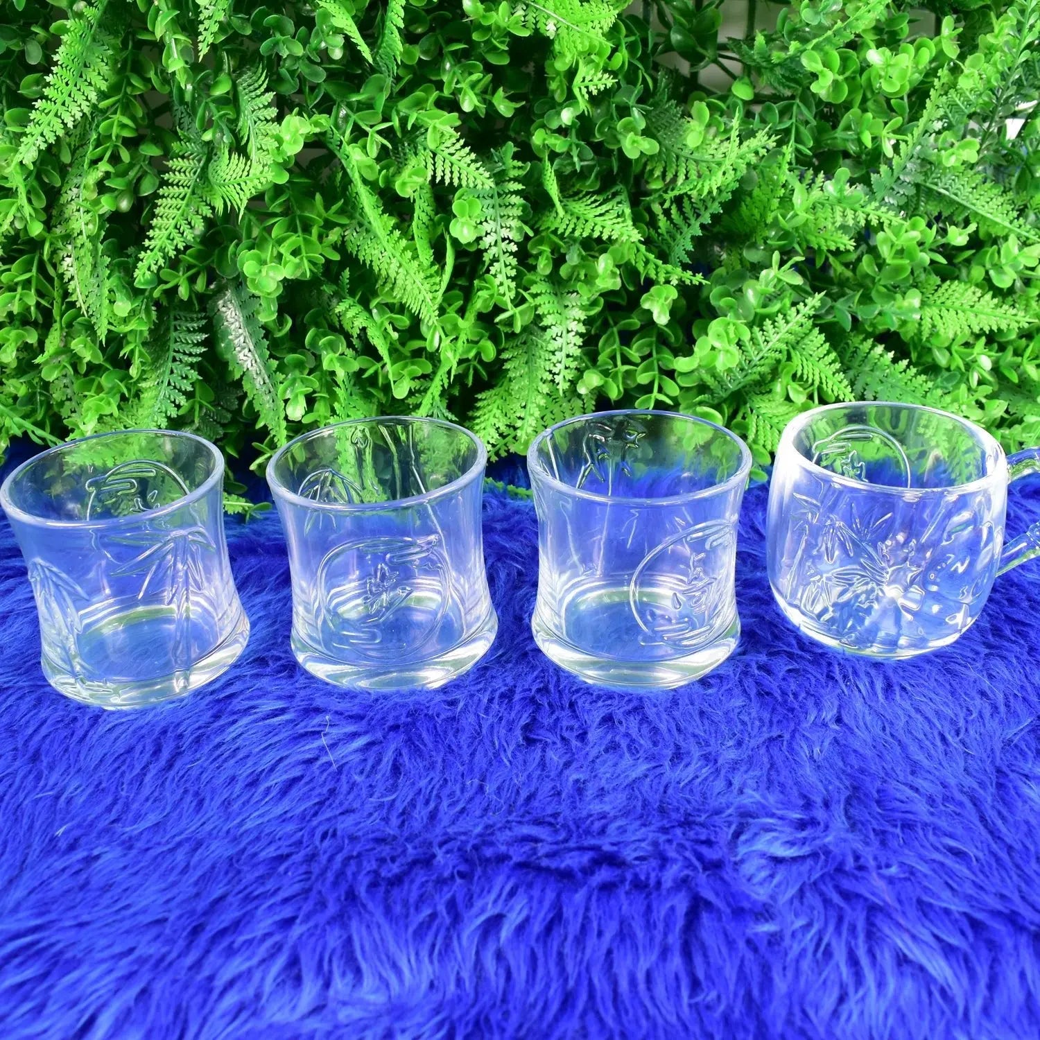 Glass 3 Pc Tumbler 1 Pc Cup Set (4 Pcs Set) - Chestore