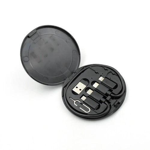 5 - in - 1 Mini Fast Charging Data Cable Set – Compact Travel Cable Kit with SIM Pin & Storage Box - Chestore