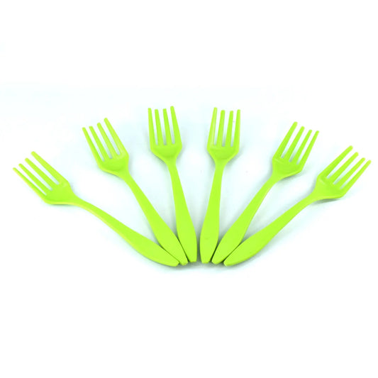 Small Plastic Serving Fork Set – 6 Pcs for Kitchen & Dining - Chestore