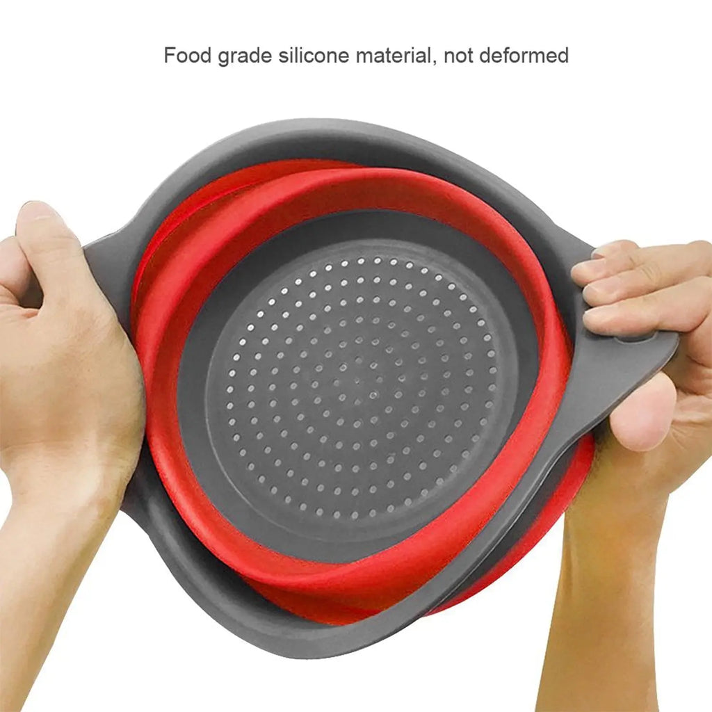 Round Foldable Silicone Strainer – Multipurpose Kitchen Tool - Chestore
