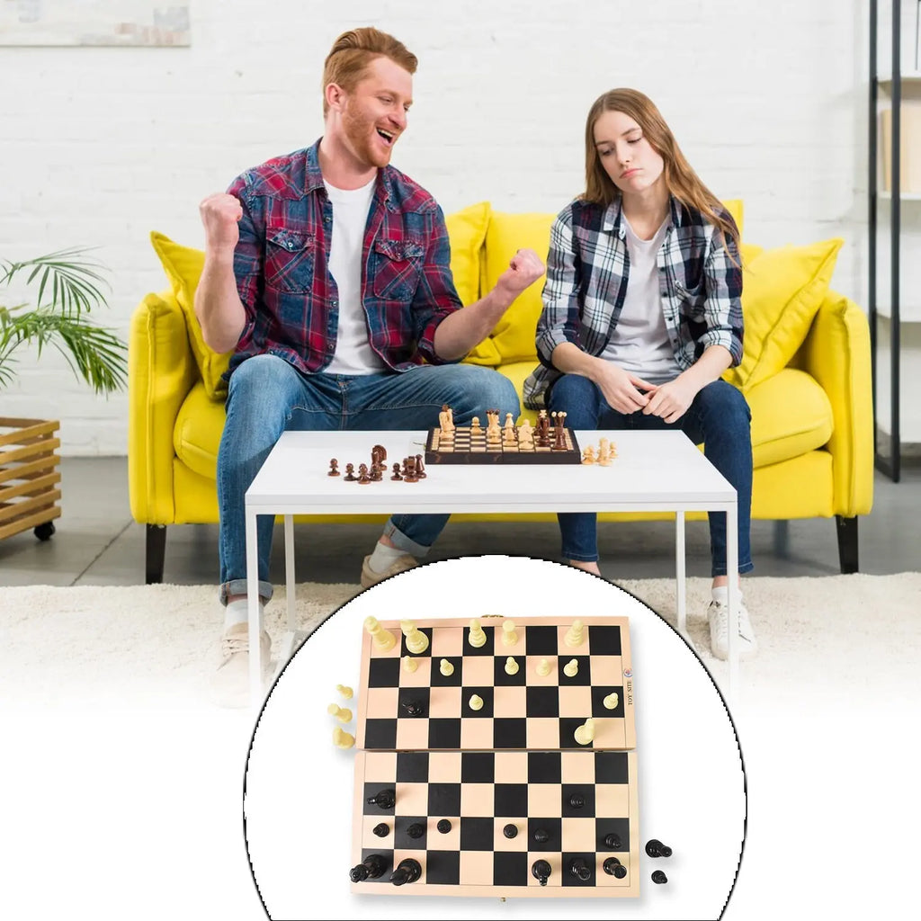 Folding Wooden Chess Board Set (30 30 Cm 1 Set) - Chestore