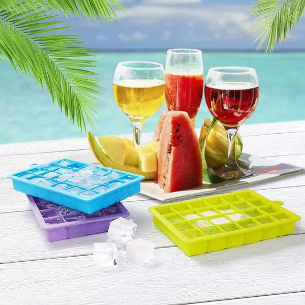 Silicone Ice Cube Tray – 24 - Cavity Flexible & Easy - Release Ice Mold - Chestore