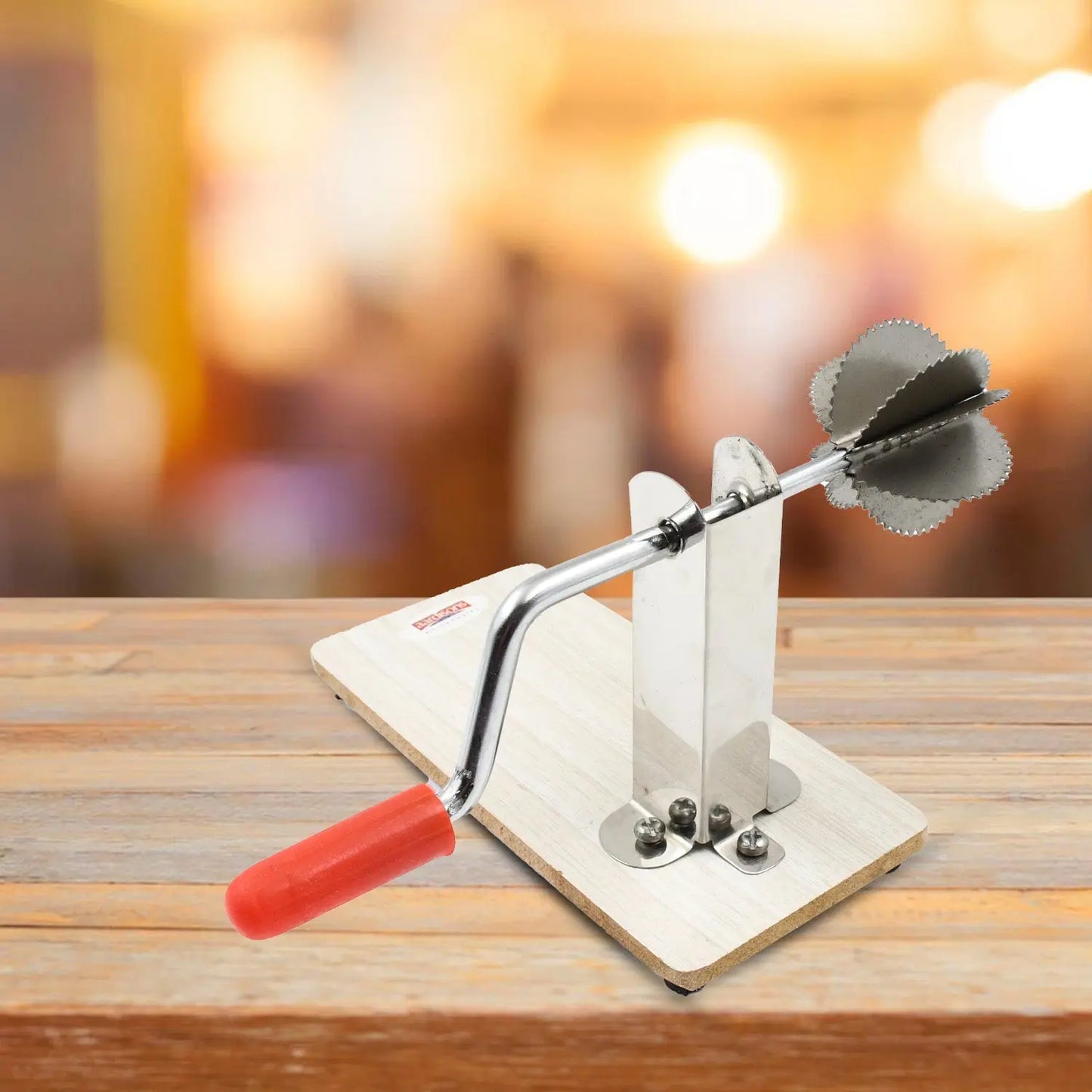 Stainless Steel Coconut Scraper with Wooden Base – Easy & Efficient - Chestore