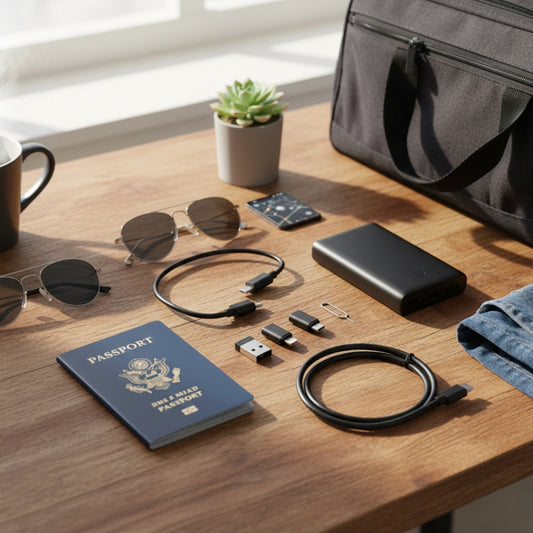 5-in-1 Travel Charging Cable Set – Fast Charge & SIM Pin Kit