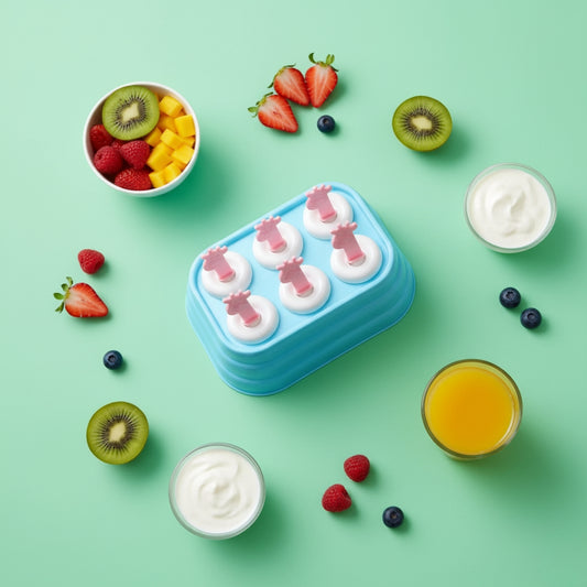 6-Cavity Giraffe-Shaped Popsicle Molds – Reusable Ice Cream Mould for Kids