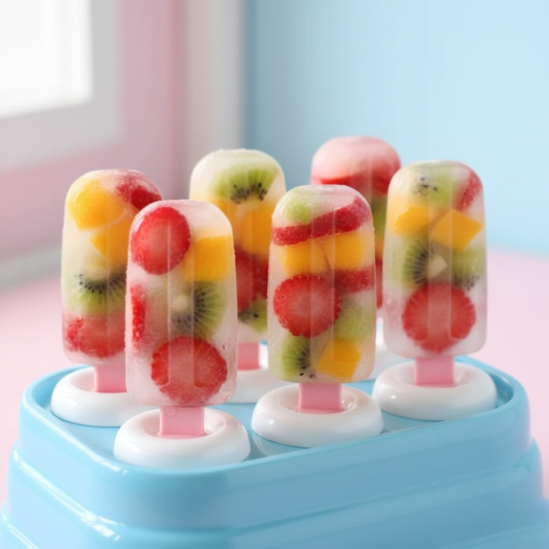 6-Cavity Giraffe-Shaped Popsicle Molds – Reusable Ice Cream Mould for Kids