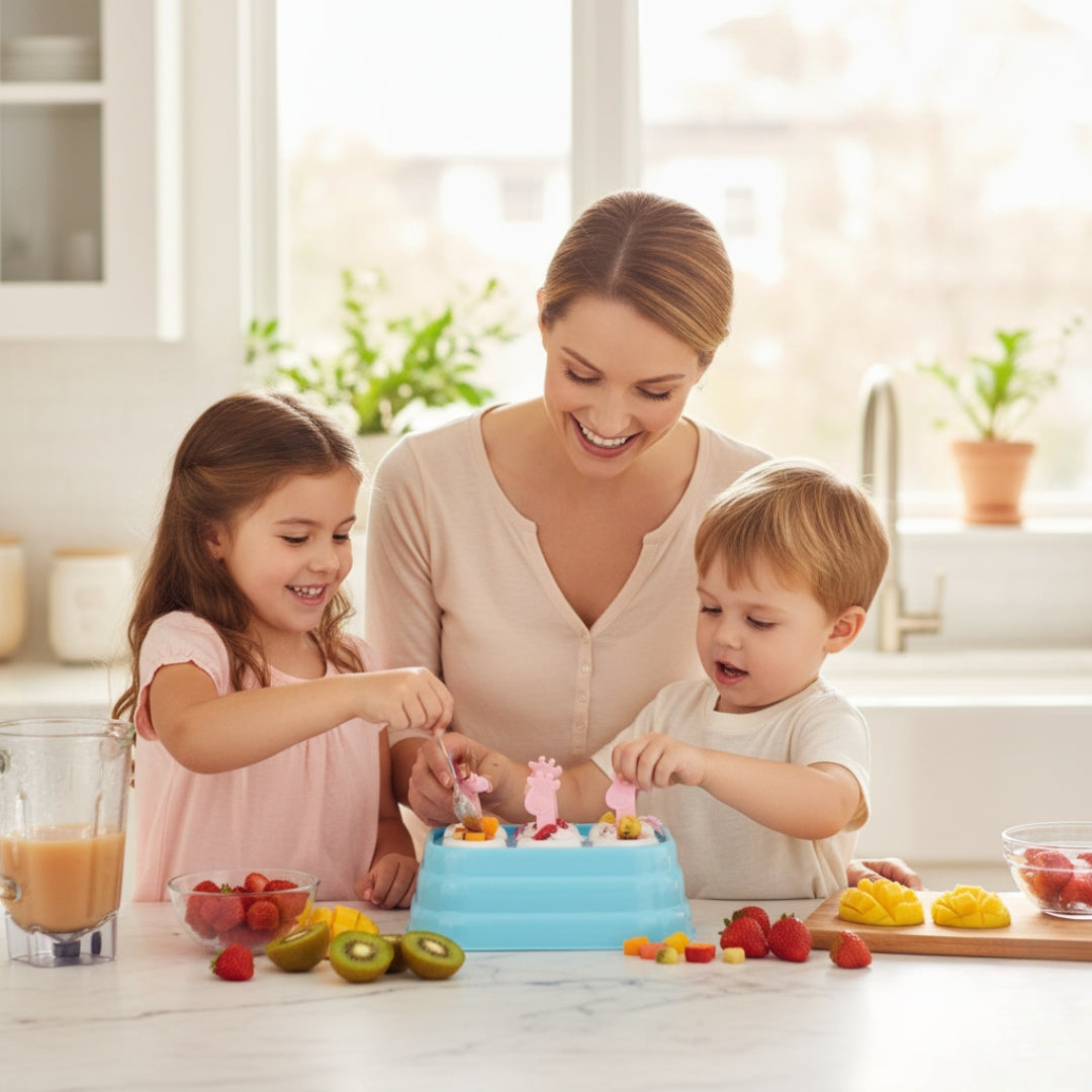 6-Cavity Giraffe-Shaped Popsicle Molds – Reusable Ice Cream Mould for Kids