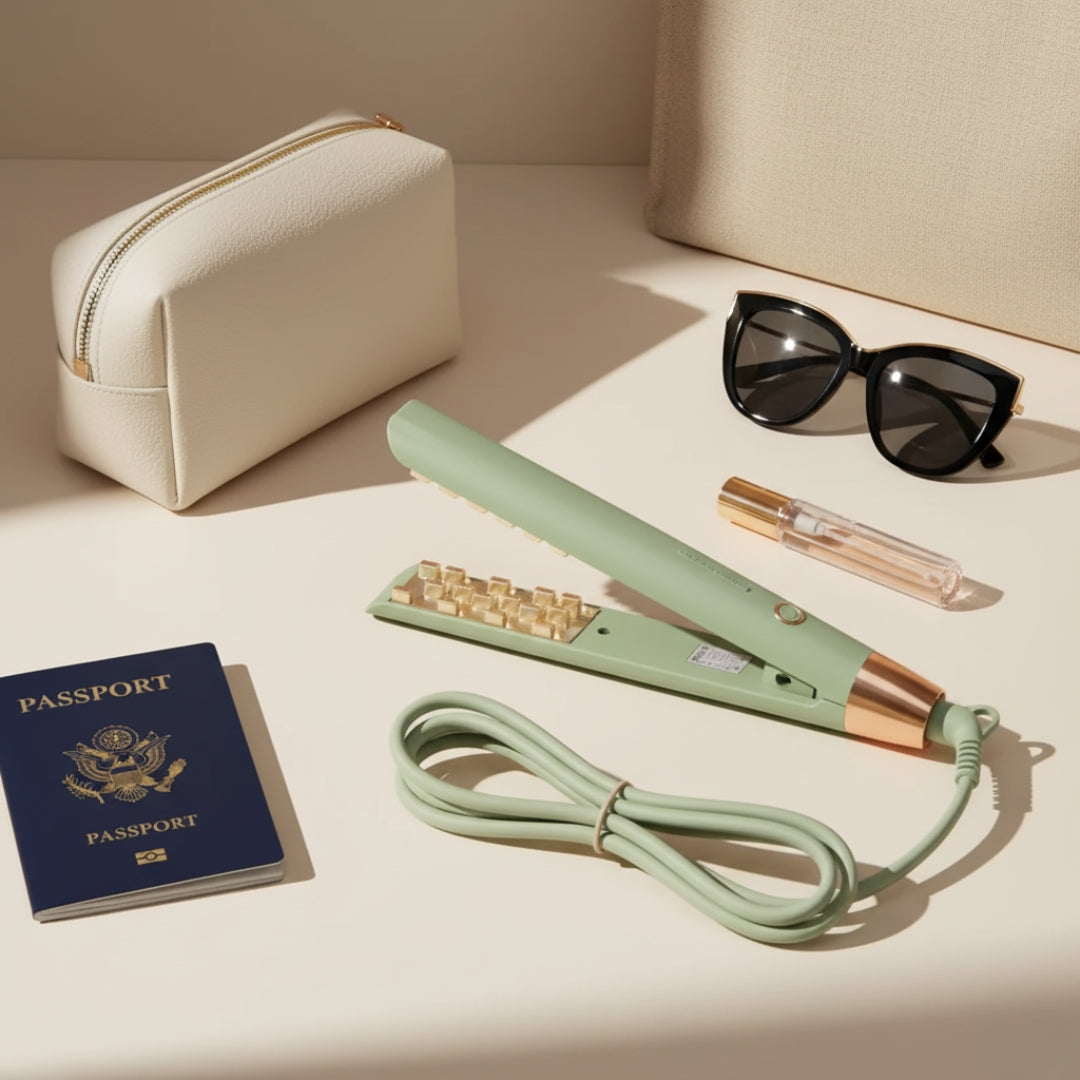 Portable 2-in-1 Hair Straightener & Curler – Compact Styling Iron