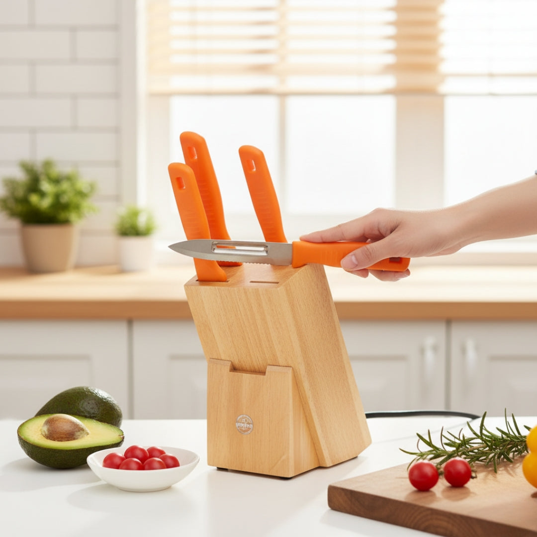 3-in-1 Stainless Steel Kitchen Knife Set – Cut, Peel & Chop Easily