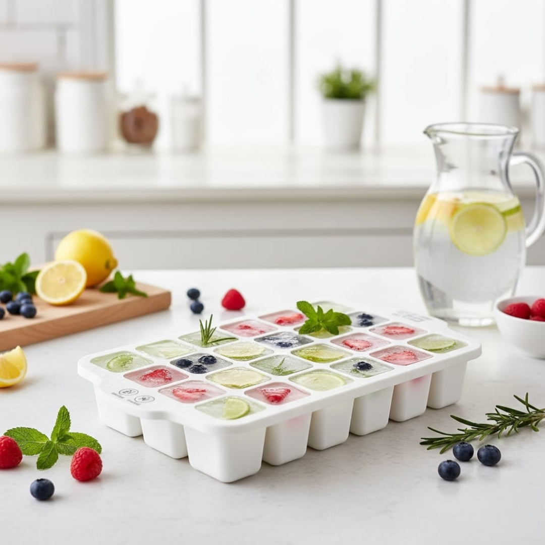 Silicone Ice Cube Tray – 24-Cavity Flexible BPA-Free Ice Mold with Easy Release for Drinks & Cocktails