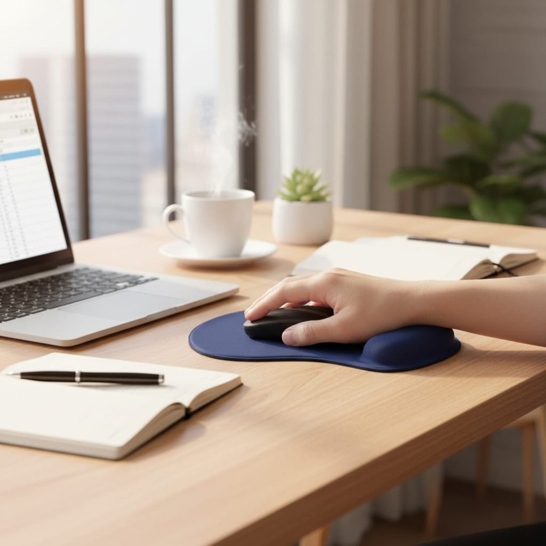 Gel Wrist Support Mouse Pad – Ergonomic & Pain-Free Use