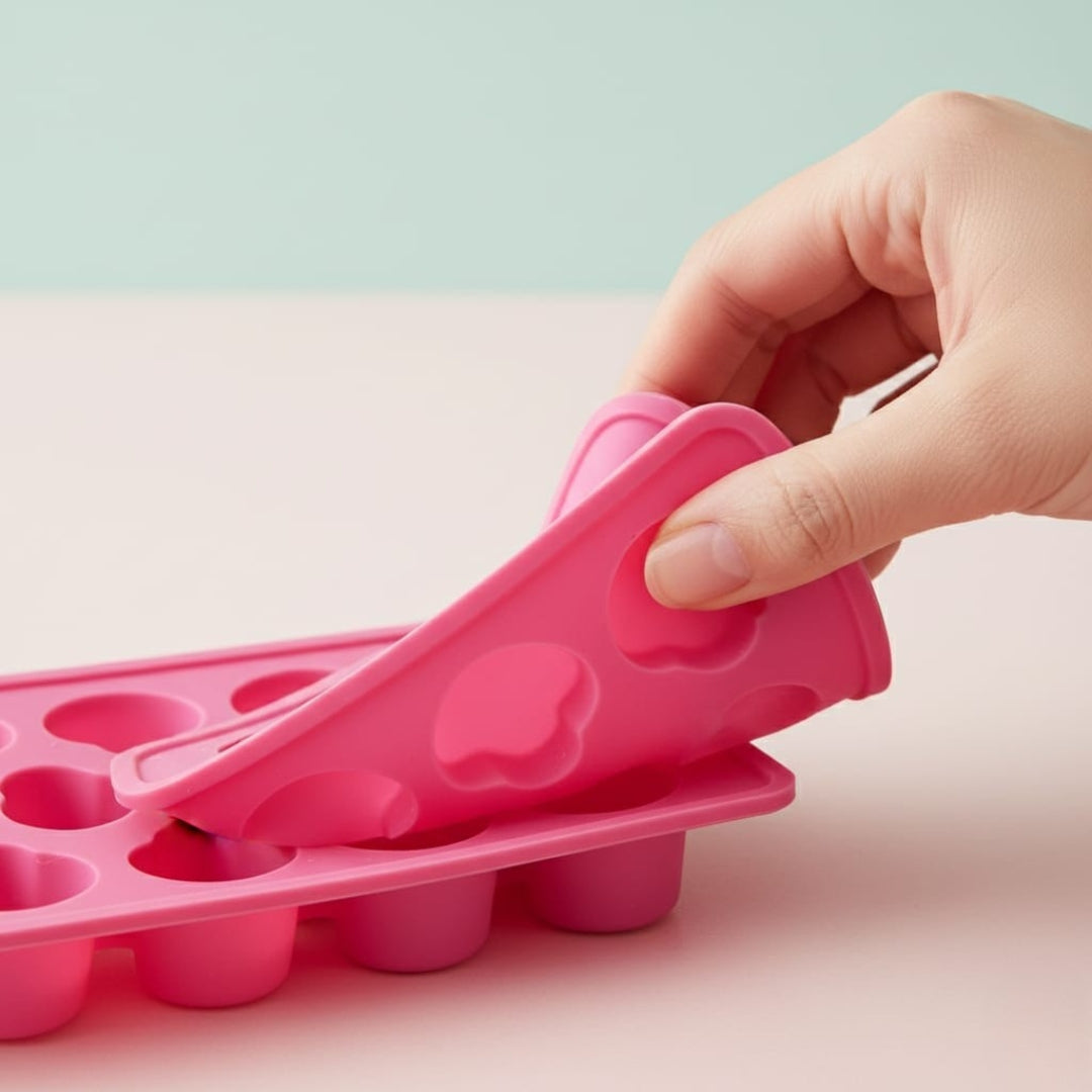 Heart-Shaped Ice Cube Tray – Flexible & Easy-Release Silicone Mold
