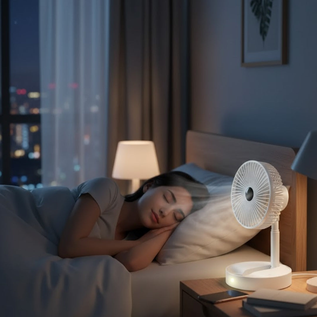 Powerful Rechargeable Table Fan – Portable USB Battery-Powered Desk Fan