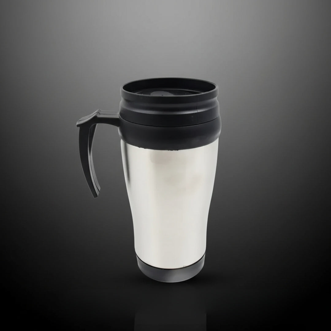 Stainless Steel Insulated Coffee Cups – Double-Walled Travel Mugs with Lid & Handle