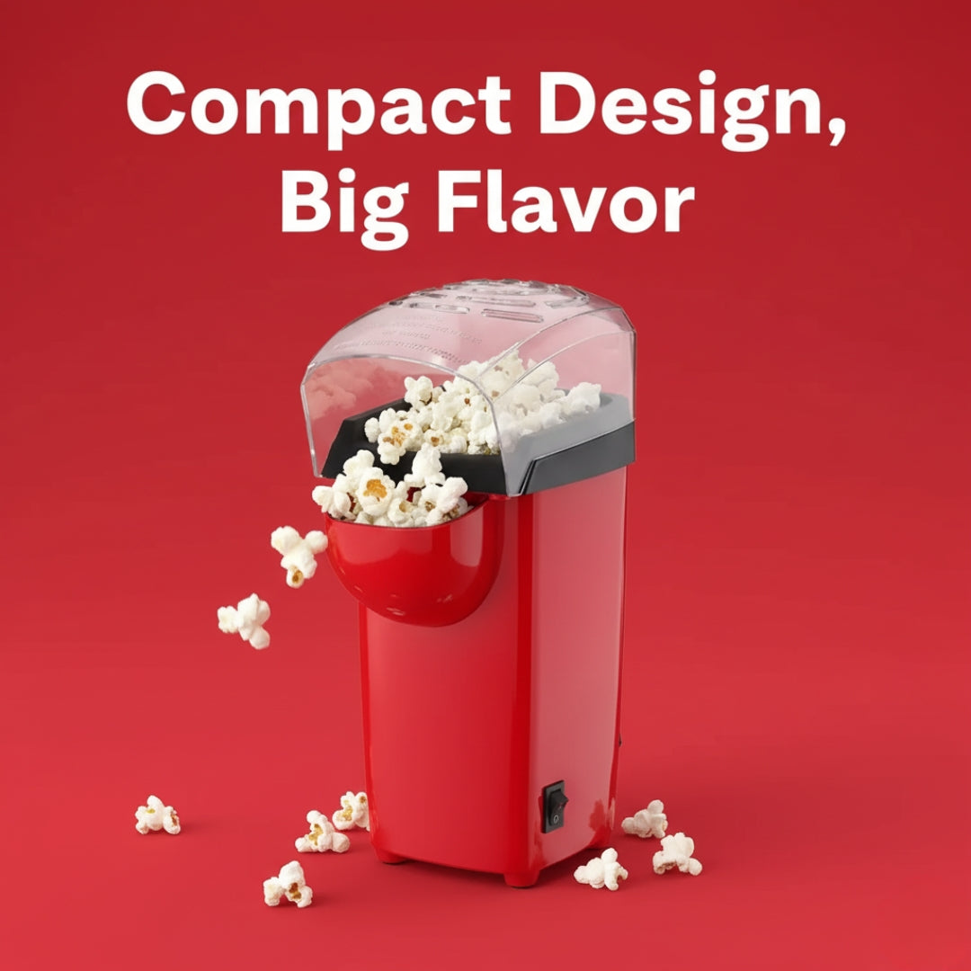 Electric Popcorn Maker – Hot Air Popper Machine for Oil-Free Healthy Snacks at Home