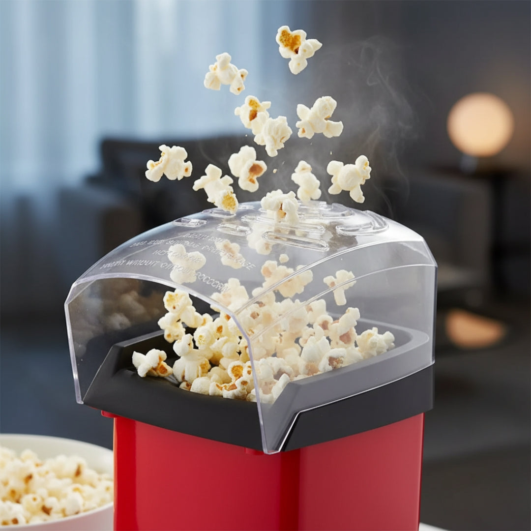 Electric Popcorn Maker – Hot Air Popper Machine for Oil-Free Healthy Snacks at Home