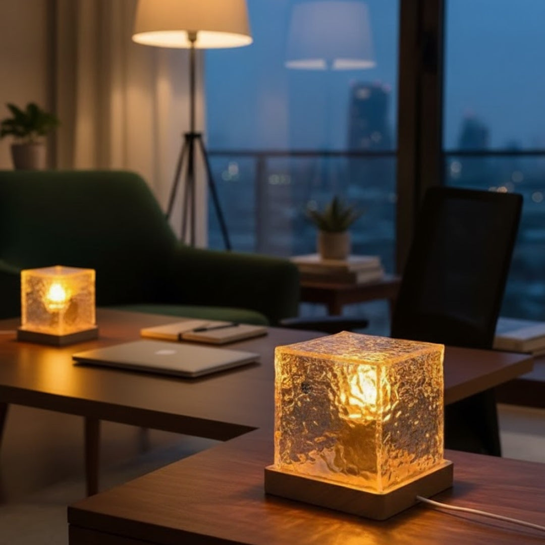 Rotating Water Ripple Night Light Aura Lamp – Serene Ambient Projection