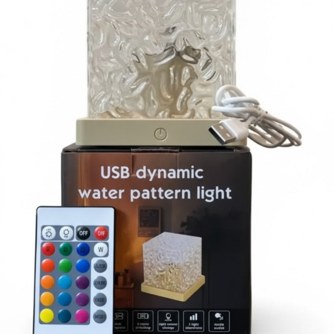 Rotating Water Ripple Night Light Aura Lamp – Serene Ambient Projection