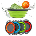 Foldable Silicone Strainer – Round Collapsible Colander for Kitchen Use