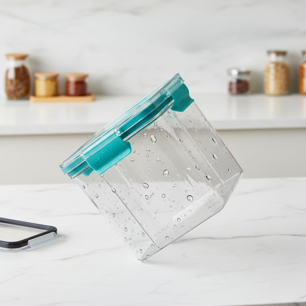 4-Piece Square Airtight Food Storage Container Set – 700ml Plastic Kitchen Containers