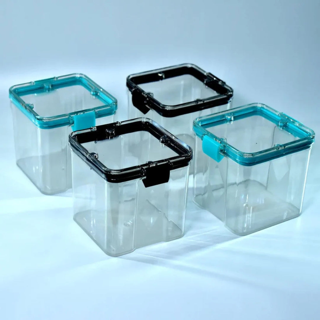 4-Piece Square Airtight Food Storage Container Set – 700ml Plastic Kitchen Containers