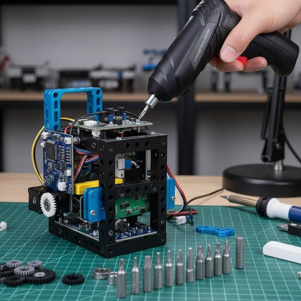 Metal Electric Screwdriver with 47-Piece Bit Set – Versatile Tool for DIY Projects