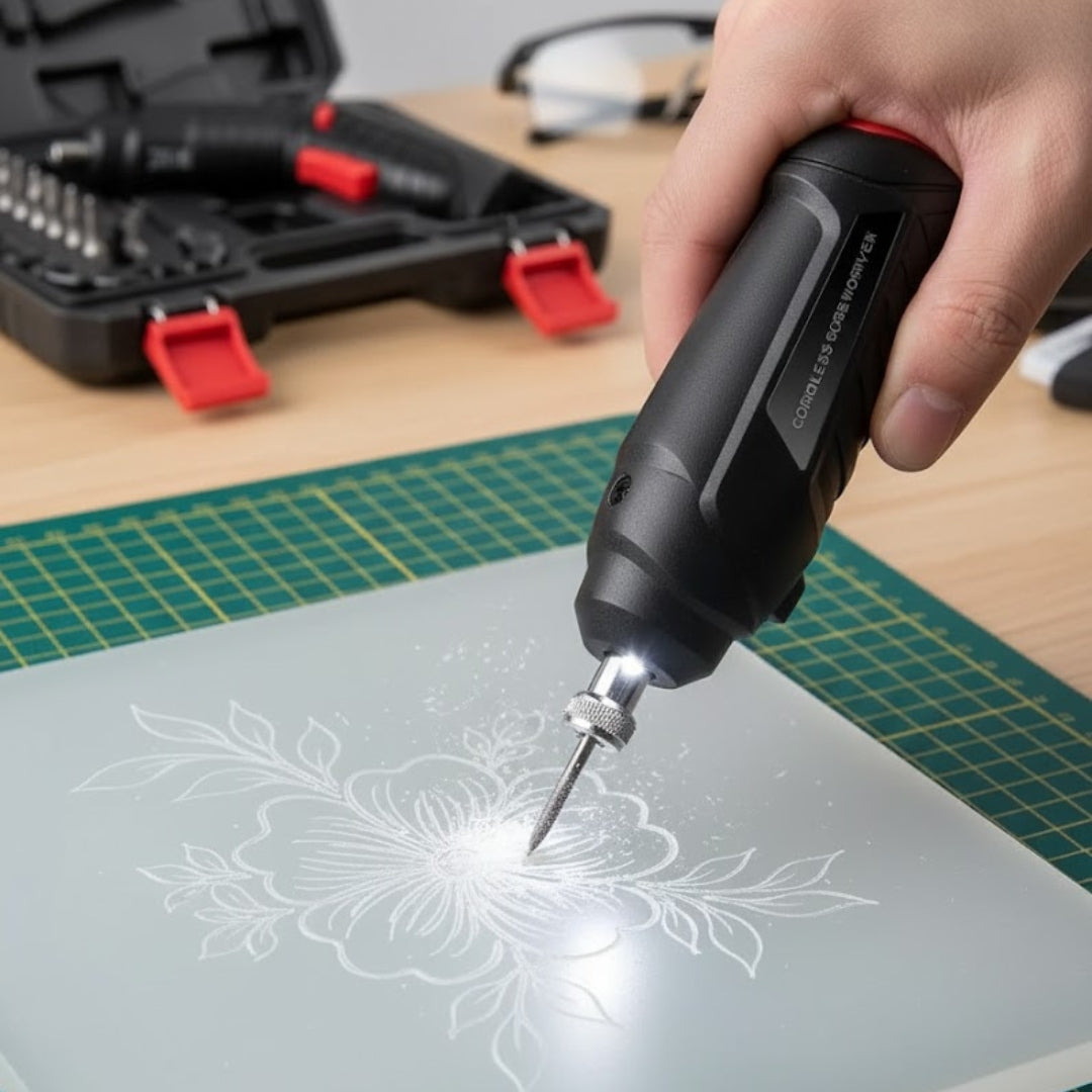 Metal Electric Screwdriver with 47-Piece Bit Set – Versatile Tool for DIY Projects