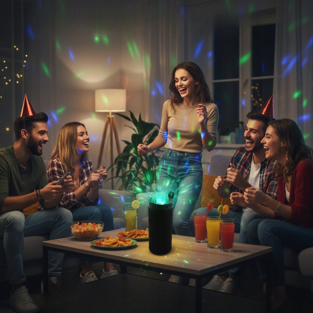 3D Disco Light with Bluetooth Speaker – Sound-Activated Party Light (1 Pc)
