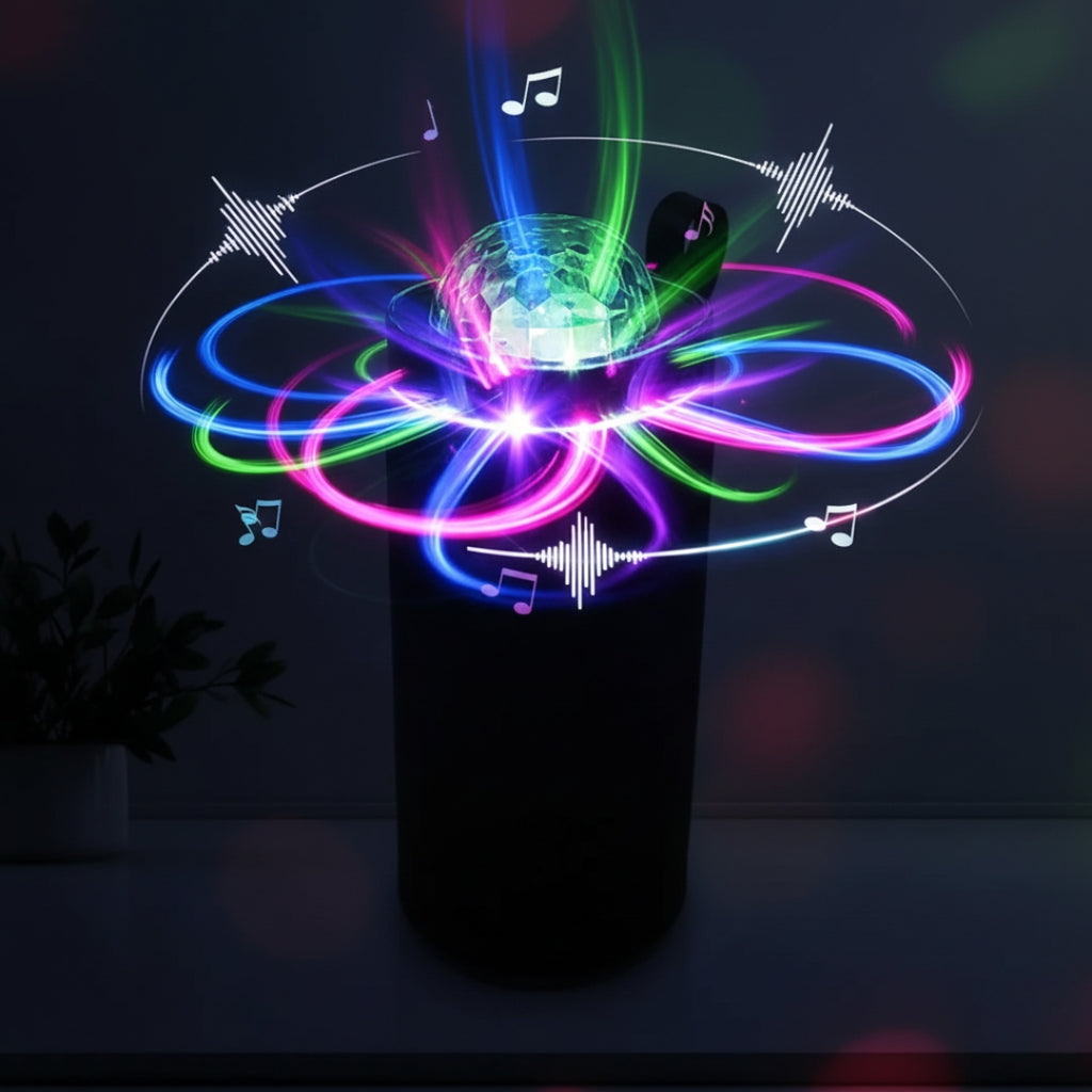 3D Disco Light with Bluetooth Speaker – Sound-Activated Party Light (1 Pc)