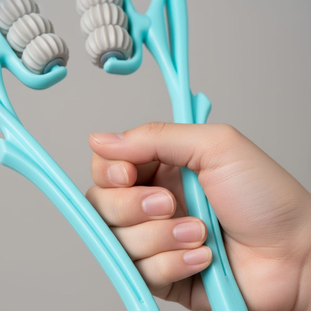 Dual Trigger-Point Handheld Neck & Shoulder Massager – Deep Tissue Relief, Portable