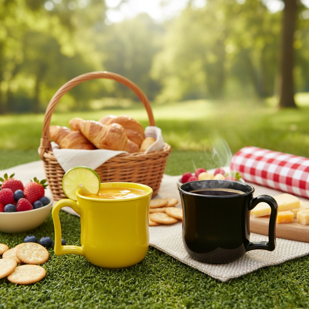 Plastic Coffee & Tea Mug with Handle – Premium Quality (1 Pc)