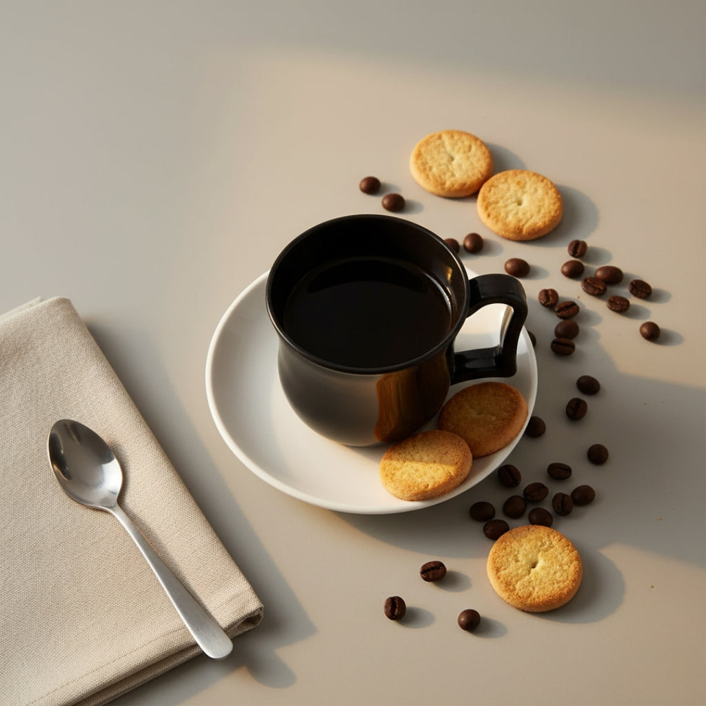 Black Plastic Coffee & Tea Mug with Handle – Premium Quality