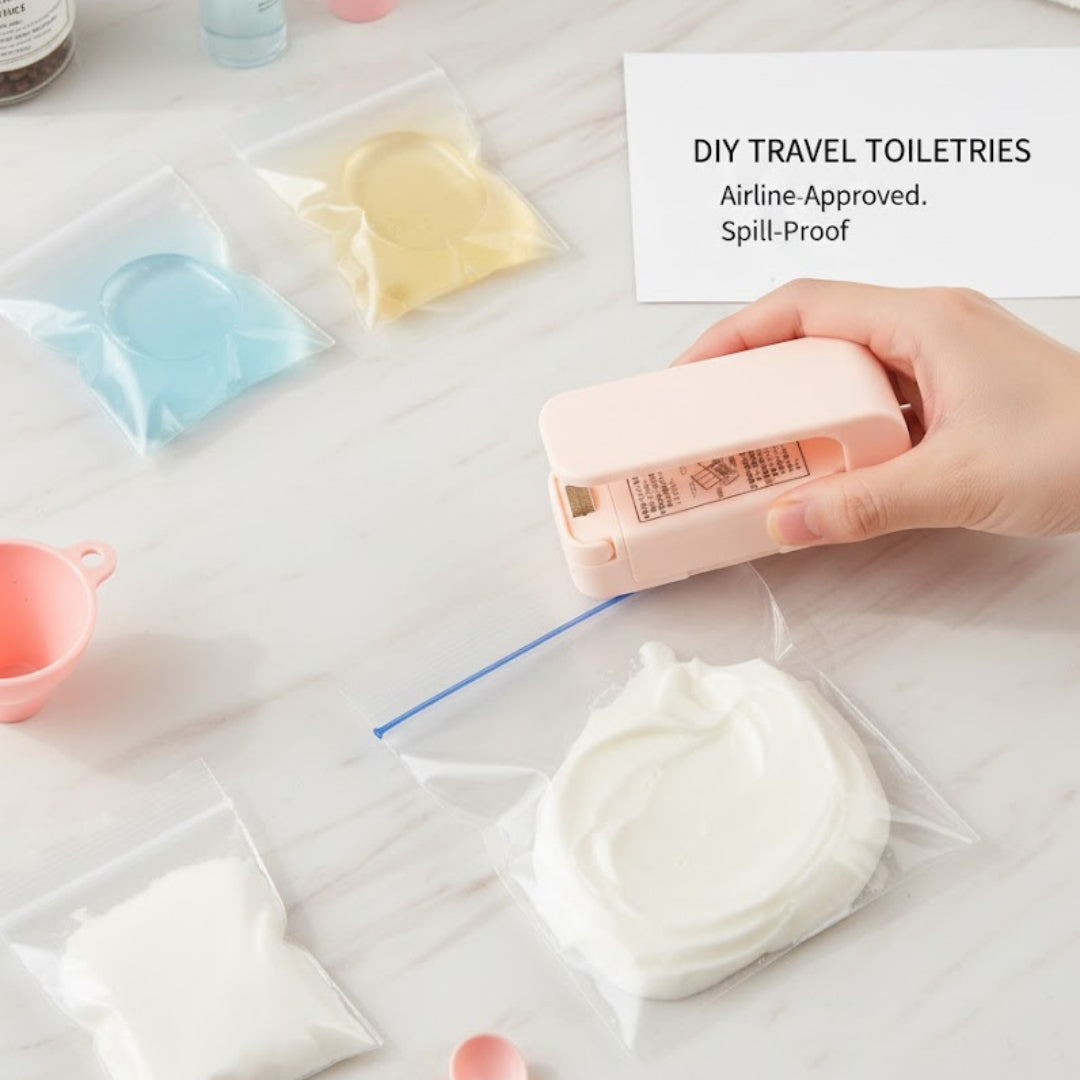 Portable Mini Heat Sealing Machine – Handheld Plastic Bag Sealer (Pink)