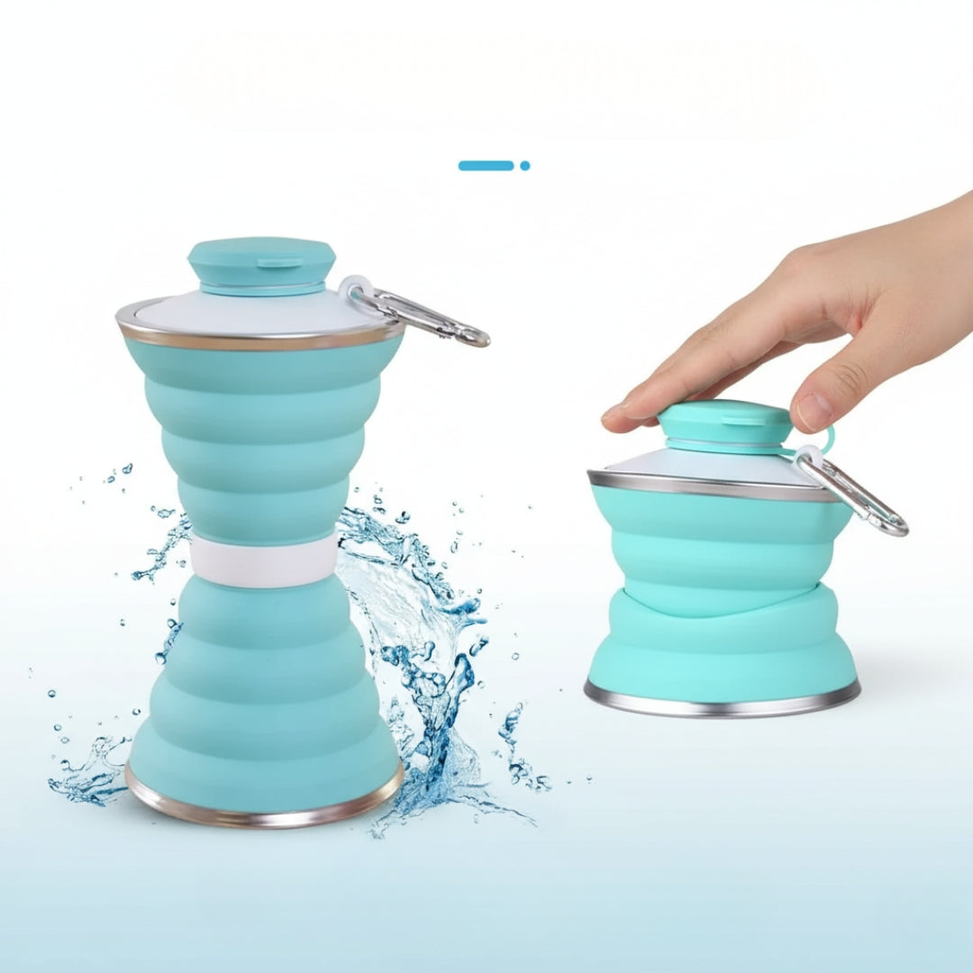 Collapsible Silicone Travel Water Bottle – Leak-Proof, BPA-Free & Portable