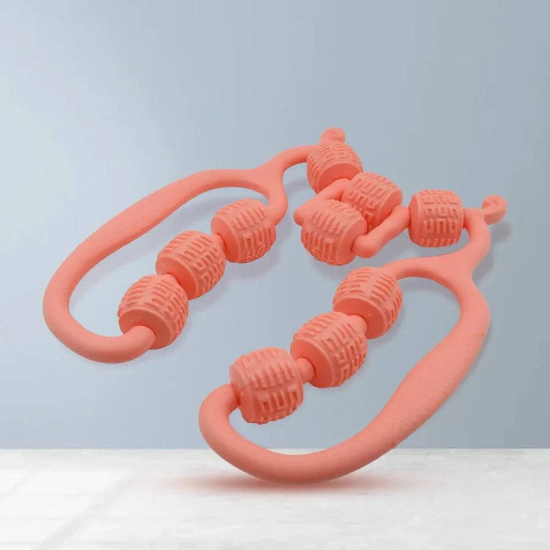 10-Wheel Muscle Massage Roller – Soreness Relief & Blood Circulation Booster