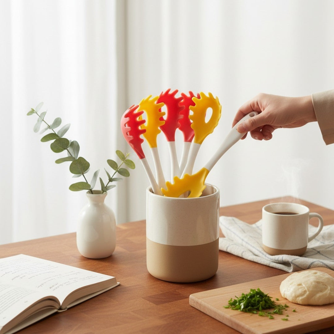 Silicone Basting Spoon Set – Non-Stick & Heat-Resistant (6 Pcs)