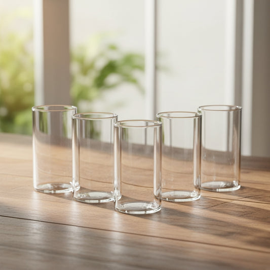 330ml Unbreakable Transparent Plastic Glasses – Heavy-Duty Drinking Tumblers